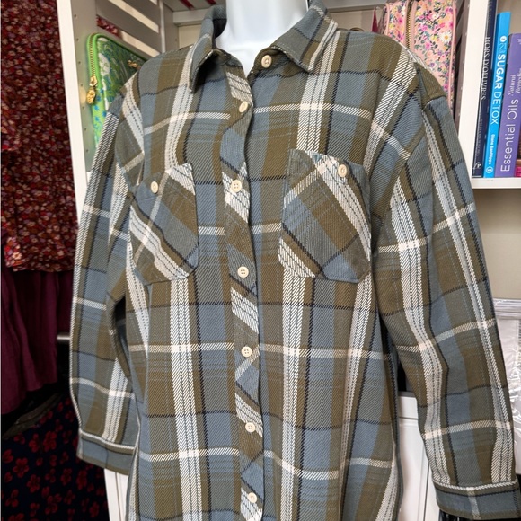 NORTH FACE HEAVYWEIGHT FLANNEL XL. WOMENS VALLEY TWILL BUTTON DOWN SHIRT. NWT - Picture 11 of 16